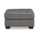Ashley Lairi Accent Ottoman | 36’’ Square | Button Tufted Gray Faux Leather BM332959