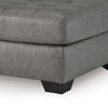 Ashley Lairi Accent Ottoman | 36’’ Square | Button Tufted Gray Faux Leather BM332959