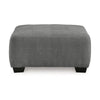 Ashley Dili Accent Ottoman | 40’’ Square | Jumbo Stitched Gray Polyester BM332960