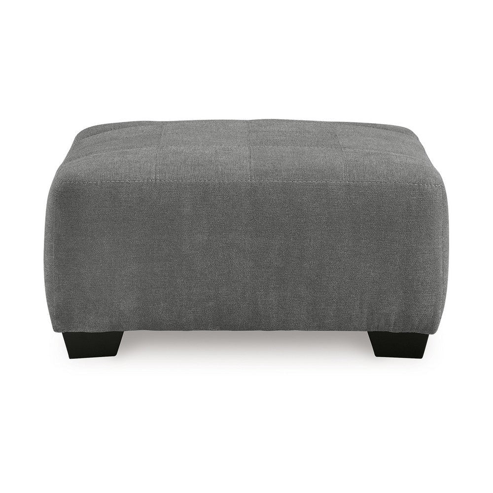 Ashley Dili Accent Ottoman | 40’’ Square | Jumbo Stitched Gray Polyester BM332960