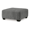 Ashley Dili Accent Ottoman | 40’’ Square | Jumbo Stitched Gray Polyester BM332960