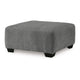 Ashley Dili Accent Ottoman | 40’’ Square | Jumbo Stitched Gray Polyester BM332960