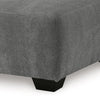 Ashley Dili Accent Ottoman | 40’’ Square | Jumbo Stitched Gray Polyester BM332960