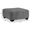 Ashley Dili Accent Ottoman | 40’’ Square | Jumbo Stitched Gray Polyester BM332960