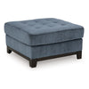 Ashley Maxo Accent Ottoman | 36" Square | Soft Tufted Rich Blue Polyester