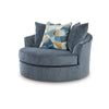 Ashley Maxo Accent Chair | 56’’ | 360 Swivel | 3 Accent Throw Pillows | Blue BM332962