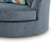 Ashley Maxo Accent Chair | 56’’ | 360 Swivel | 3 Accent Throw Pillows | Blue BM332962