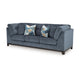 Ashley Maxo Sofa | 100’’ Tufted Rich Blue Polyester | 5 Accent Throw Pillows BM332963