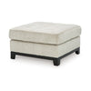 Ashley Maxo Accent Ottoman | 36’’ Square Plush Tufted Seat | Ivory Polyester BM332964