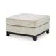 Ashley Maxo Accent Ottoman | 36’’ Square Plush Tufted Seat | Ivory Polyester BM332964