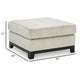 Ashley Maxo Accent Ottoman | 36’’ Square Plush Tufted Seat | Ivory Polyester BM332964