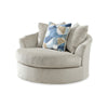 Ashley Maxo Accent Chair | 56’’ | 360 Swivel | 3 Accent Throw Pillows | Ivory BM332965