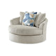 Ashley Maxo Accent Chair | 56’’ | 360 Swivel | 3 Accent Throw Pillows | Ivory BM332965