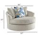 Ashley Maxo Accent Chair | 56’’ | 360 Swivel | 3 Accent Throw Pillows | Ivory BM332965