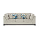 Ashley Maxo Sofa | 100’’ Tufted Ivory Polyester | 5 Accent Throw Pillows BM332966