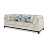 Ashley Maxo Sofa | 100’’ Tufted Ivory Polyester | 5 Accent Throw Pillows BM332966