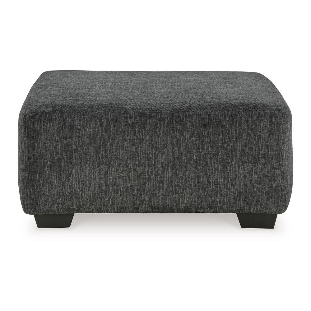 Ashley Accent Ottoman | 40’’ Square Top | Modern Style Dark Gray Polyester BM332971