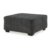 Ashley Accent Ottoman | 40’’ Square Top | Modern Style Dark Gray Polyester BM332971