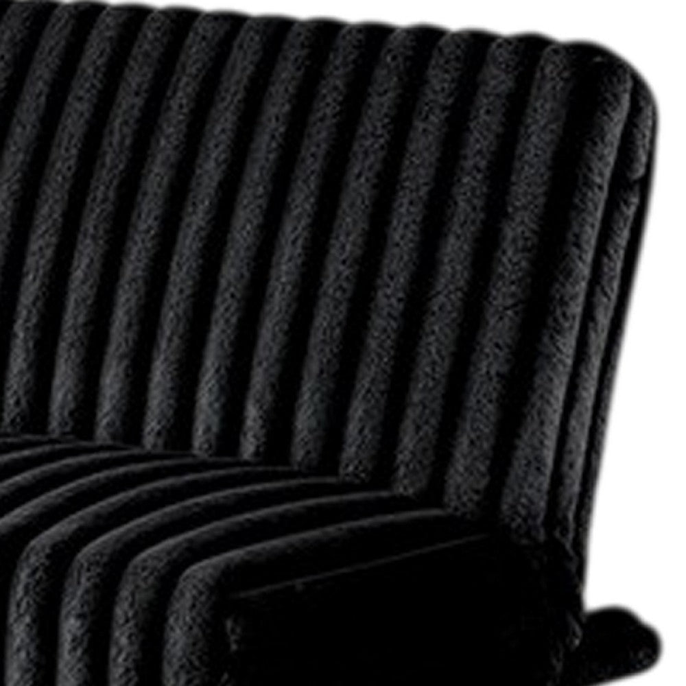 Hini Fold Out Futon Sofa Bed | Rich Black | Modern Chrome Metal Legs BM332982