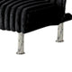 Hini Fold Out Futon Sofa Bed | Rich Black | Modern Chrome Metal Legs BM332982