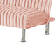 Hini Fold Out Futon Sofa Bed | Light PInk | Modern Chrome Metal Legs
