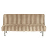 Hini Fold Out Futon Sofa Bed | Taupe Brown | Modern Chrome Metal Legs BM332986