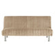 Hini Fold Out Futon Sofa Bed | Taupe Brown | Modern Chrome Metal Legs BM332986