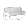 Hini Fold Out Futon Sofa Bed | Taupe Brown | Modern Chrome Metal Legs BM332986