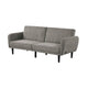 Arz Fold Out Futon Sofa Bed | Light Gray | Retro Channel Tufted Back BM332988
