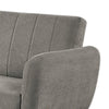 Arz Fold Out Futon Sofa Bed | Light Gray | Retro Channel Tufted Back BM332988