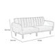 Arz Fold Out Futon Sofa Bed | Light Gray | Retro Channel Tufted Back BM332988
