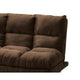 Sar Fold Out Futon Sofa Bed | Tufted Dark Brown Microfiber | Chrome BM332989