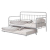 Tes Daybed with Pull Out Trundle | Classic Silver Metal Open Frame