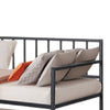 Ham Daybed with Pull Out Trundle | Black Slatted Open Metal Frame