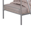 Cet Twin Over Twin Bunk Bed | Silver Metal Frame | Attached Ladder