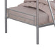 Cet Twin Over Twin Bunk Bed | Silver Metal Frame | Attached Ladder