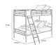 Cet Twin Over Twin Bunk Bed | Silver Metal Frame | Attached Ladder