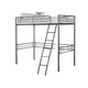 Mylz Twin Loft Bed | Black Metal Frame with Attached Angled Ladder