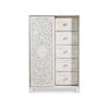 Ashley Paxy Tall Dresser Chest | 5 Drawers | Carved Sliding Door | Whitewash BM333007