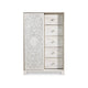 Ashley Paxy Tall Dresser Chest | 5 Drawers | Carved Sliding Door | Whitewash BM333007