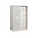 Ashley Paxy Tall Dresser Chest | 5 Drawers | Carved Sliding Door | Whitewash