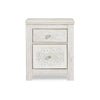 Ashley Paxy Nightstand | 2 Drawers | 2 USB Ports | Laminate Whitewash Finish BM333008
