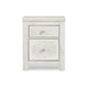 Ashley Paxy Nightstand | 2 Drawers | 2 USB Ports | Laminate Whitewash Finish BM333008