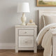 Ashley Paxy Nightstand | 2 Drawers | 2 USB Ports | Laminate Whitewash Finish