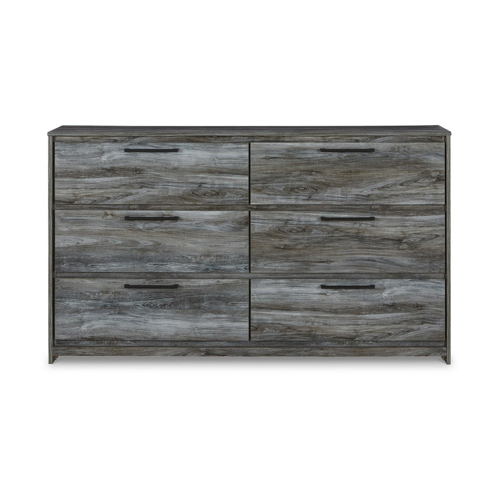 Ashley Bays 62’’ Dresser | 6 Drawers | Modern Farmhouse Laminate Smoky Gray BM333018