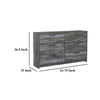 Ashley Bays 62’’ Dresser | 6 Drawers | Modern Farmhouse Laminate Smoky Gray BM333018