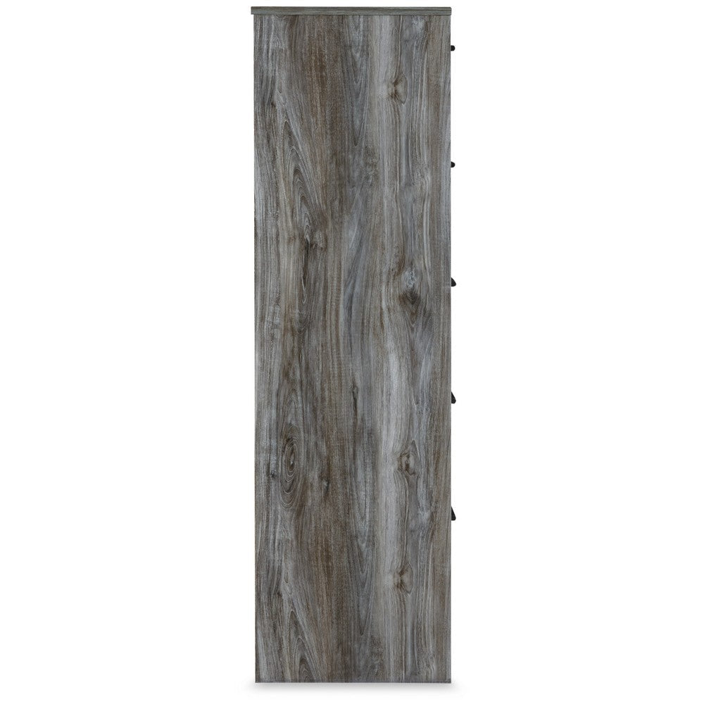 Ashley Bays Tall Dresser Chest | 5 Drawer | Modern Rustic Laminate Smoky Gray BM333019