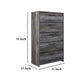Ashley Bays Tall Dresser Chest | 5 Drawer | Modern Rustic Laminate Smoky Gray BM333019
