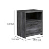 Ashley Bays Nightstand | 1 Drawer USB Port | Modern Laminate Smoky Gray BM333020