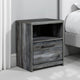 Ashley Bays Nightstand | 1 Drawer USB Port | Modern Laminate Smoky Gray